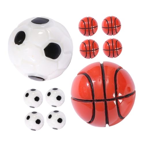 BESTonZON 10 Stück Teiliges Miniatur Fußball und Basketball Dekorset Realistische Mini Bälle für Haus und Büro Accessoires Leichte Platzsparende Sportornamente für Miniatur Szenerien und BESTonZON 10 Stück Teiliges Miniatur Fußball und Basketball Dekorset Realistische Mini Bälle für Haus und Büro Accessoires Leichte Platzsparende Sportornamente für Miniatur Szenerien und von BESTonZON