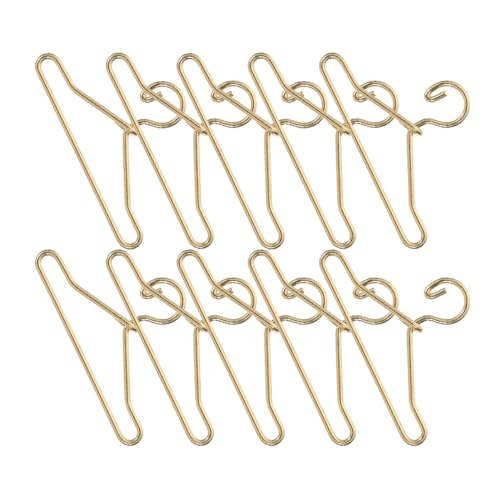BESTonZON 10 Stück Teiliges Miniatur Puppenkleiderbügel aus Metall Stabile Langlebige Kleiderhalter für Puppenkleidung Goldfarbene Mini Hänger für Puppenhausmöbel und Dekoration BESTonZON 10 Stück Teiliges Miniatur Puppenkleiderbügel aus Metall Stabile Langlebige Kleiderhalter für Puppenkleidung Goldfarbene Mini Hänger für Puppenhausmöbel und Dekoration von BESTonZON