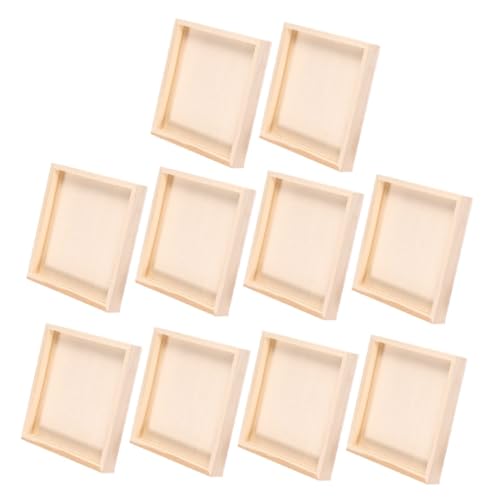 BESTonZON 10 Stück Teiliges Puzzle Holz Tablett Unvollendetes Holz Organizer Tray für Holzbausteine Praktisches Aufbewahrungsfach zur Übersichtlichen Lagerung und Präsentation von BESTonZON 10 Stück Teiliges Puzzle Holz Tablett Unvollendetes Holz Organizer Tray für Holzbausteine Praktisches Aufbewahrungsfach zur Übersichtlichen Lagerung und Präsentation von von BESTonZON