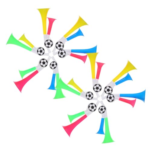 BESTonZON 10 Stück Teiliges Stadion Air Horns Laute Fußball Fanfaren Tröte Lärmmacher Plastik Trompete für Sportveranstaltungen und Zufällige Farben BESTonZON 10 Stück Teiliges Stadion Air Horns Laute Fußball Fanfaren Tröte Lärmmacher Plastik Trompete für Sportveranstaltungen und Zufällige Farben von BESTonZON