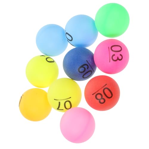 BESTonZON 10 Stücke Farbe Anzahl Anzahl Auswahl Ball Party Ziehen Farbe Tischtennis Fußball Karten Bingo Maschine Mit Bällen Mini Pong Bälle Pong Tisch Bingo Pp von BESTonZON