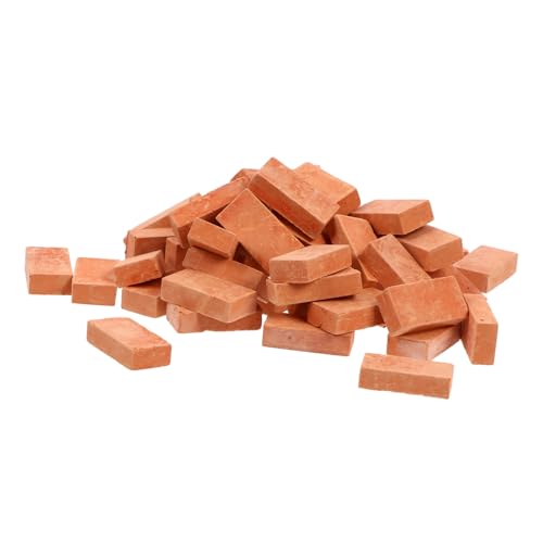 BESTonZON 100 Stck. Maßstab Realistische Rote Modellziegel für DIY Garten Puppenhaus und Farm Deko Vielseitige Mauersteine für Mikro Landschaften BESTonZON 100 Stck. Maßstab Realistische Rote Modellziegel für DIY Garten Puppenhaus und Farm Deko Vielseitige Mauersteine für Mikro Landschaften von BESTonZON