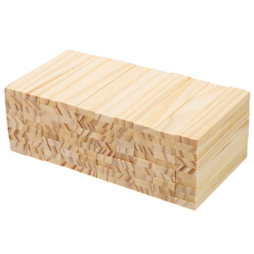 BESTonZON 100 Stück Holz Dominosteine Spielzeug Holzklötze Kleinkindspielzeug Eltern Kind Spiel Spielzeug Für Kinder Bausteine Kinderspielzeug Holzklotz Kinderspielzeug Desktop von BESTonZON