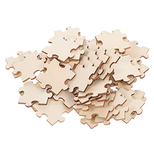 BESTonZON 100 Stück Teiliges Holzpuzzle Bastelteile aus Naturholz Blanko Jigsaw Puzzles für DIY Projekte Glatte Oberfläche Leicht und Langlebig zum Bemalen und Personalisieren BESTonZON 100 Stück Teiliges Holzpuzzle Bastelteile aus Naturholz Blanko Jigsaw Puzzles für DIY Projekte Glatte Oberfläche Leicht und Langlebig zum Bemalen und Personalisieren von BESTonZON
