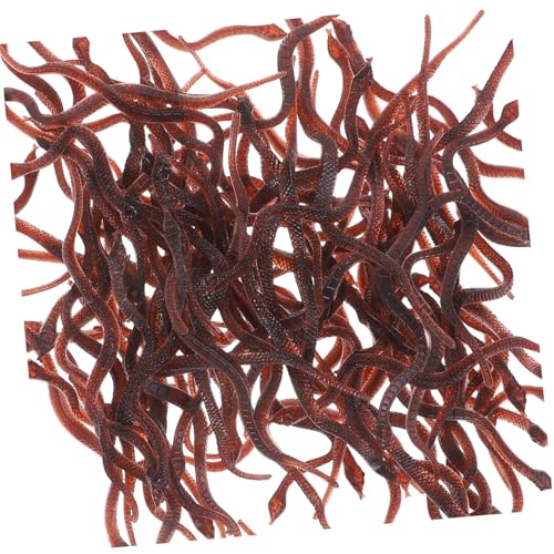 BESTonZON 100 Stück Teiliges Realistische Gummischlangen Lebensechte Plastik Schlangen Figuren als Streich Requisiten für Garten Balkon und Halloween Dekoration BESTonZON 100 Stück Teiliges Realistische Gummischlangen Lebensechte Plastik Schlangen Figuren als Streich Requisiten für Garten Balkon und Halloween Dekoration von BESTonZON