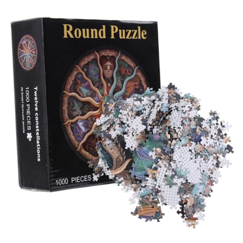 BESTonZON 1000 Stück Flache Puzzle Spielzeug Puzzles Für Erwachsene Puzzles Intelligenz Puzzle Spielzeugpapier von BESTonZON