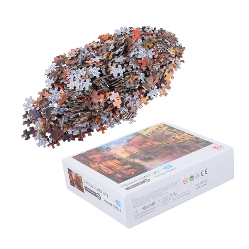 BESTonZON 1000 Teiliges Puzzle Venedig Landschaftspuzzle Venedig Landschaftspuzzle Kinderpuzzle Pädagogisches Puzzlespiel Stressabbau Puzzlespiel Papier von BESTonZON