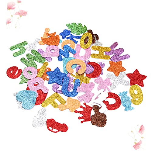 BESTonZON 100St Aufkleber für Kinder Puffige Aufkleber Alphabet-Spielzeug Aufkleber für Grußkarten Kinder bastelset basteln für Kinder Hilfsmittel für das frühe Lernen dekorative Aufkleber von BESTonZON