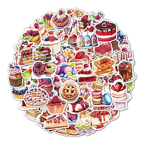 BESTonZON 100st Aufkleber Partygeschenke Kuchen Fahrrad Wasserflaschen Wiederverwendbares Stickerbuch Bunte Abziehbilder PVC Selbstklebend von BESTonZON