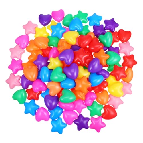 BESTonZON 100st Meeresball Bällebadbälle Für Kleinkinder Bällebad Bälle Formen Sterne Herzen Bällebad Bälle Bällebadbälle Für Babys Von 6-12 Monaten Bunte Ozeankugel Poolball Plastik von BESTonZON