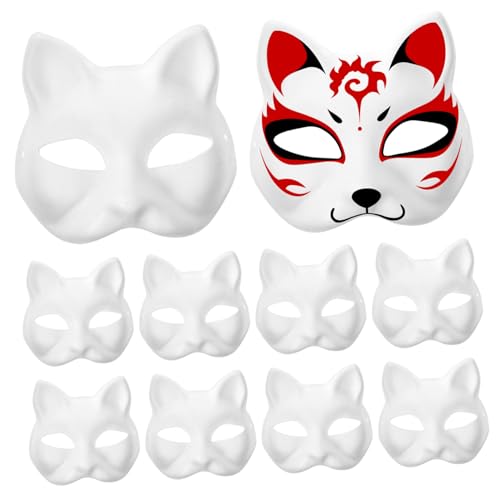 BESTonZON 105 Stk Zellstoff-Blank-Maske weiß selber machen weiße Maskerade leere papiermasken Cosplay-Maske halloween masken halloweenmaske Spielzeug einfache maske selber machen leere Maske von BESTonZON