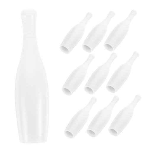 BESTonZON 10St Bowlingkugel Spielzeug Bowling Set bowlen Set Kinder-Bowling-Spielzeug Bowling-Tischspiel Mini-Bowling tragbarer Bowlingkegel Spiel-Bowling-Pin-Requisite die Hüften Weiß von BESTonZON