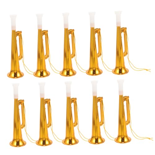 BESTonZON 10St Konzert Trompete jubelnde Stütze Stadion Horn mexikanische Trompete musikinstrumente Musical Instruments Toy spielsachen Spielzeug Trompetenmodell lustige Trompeten Abs Golden von BESTonZON