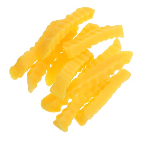 BESTonZON Display Künstliche Pommes Frites Modell 10pcs Faux Pommes Frites PVC Küche Spielset Kleinkinder Spielen Lebensmittel Spielzeug Sehen von BESTonZON