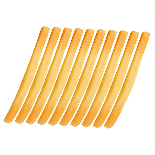 BESTonZON 10St gefälschte Pommes Frites fritöz frieteuese realistisch aussehende Chips realistisches Fastfood Pommes-Modell Simulation Pommes-Frites-Modell Spielspielzeug vorgeben PVC von BESTonZON