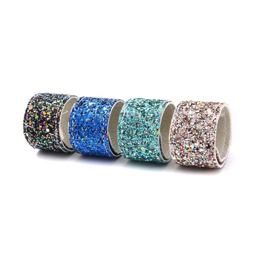 BESTonZON 10er Set Snap Armbänder Für Bunte Glitzer Handgelenkband Für Und Partys Geburtstags Mitgebsel Für Schule Und Belohnungen Gemischte Farben von BESTonZON