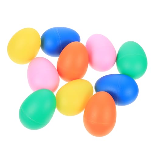 BESTonZON 10st Schlaginstrument Für Musikinstrumente Schütteln Von Maracas-bällen Bunte Eier Percussion-Musik-Eier Eierbecher Für Babys Abs Colorful von BESTonZON