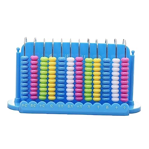 BESTonZON 12 Abakus kindererziehung aufklärung Mathematiklernen rechenbrett Schulanfang Abacus taschenrechner pädagogisches Zählwerkzeug berechnen Werkzeuge Plastik Blue von BESTonZON