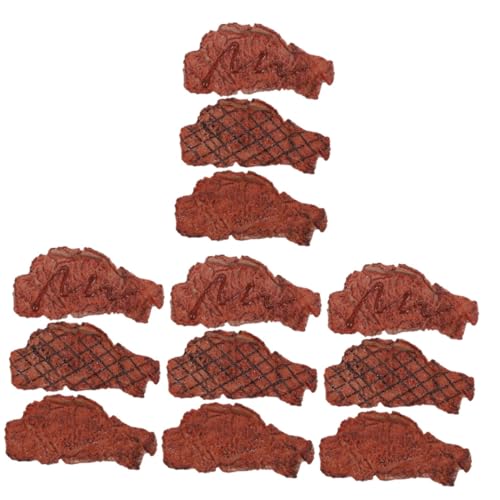 BESTonZON 12 STK Steak-Modell Küche Essen Requisite lebensechte Steakstütze Realistische Nachbildung gekochter Bratengerichte Modelle Steak- -Requisite dekoratives Steakmodell PVC von BESTonZON