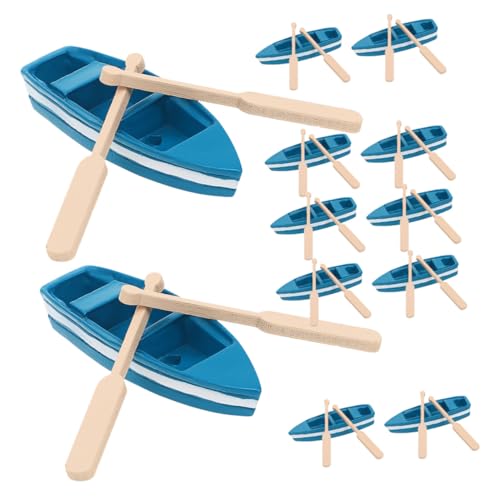 BESTonZON 12 Sätze Mini Holzkanu mit Ruderpaaren Miniatur Ruderboot Dekoration für DIY Bastelprojekte Fairy Garden Bonsai und Stilvolle Wohnaccessoires BESTonZON 12 Sätze Mini Holzkanu mit Ruderpaaren Miniatur Ruderboot Dekoration für DIY Bastelprojekte Fairy Garden Bonsai und Stilvolle Wohnaccessoires von BESTonZON