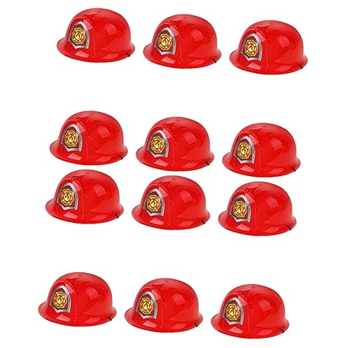 BESTonZON 12 Stk Feuerhut-spielzeug Kreatives Kinderspielzeug Fahrradhelm Spielset Für Kinder Baumütze Für Kinder Schutzhelm Spielzeug Kinderschutzhelme Feuerwehrhelm Engineering-hut Cosplay von BESTonZON