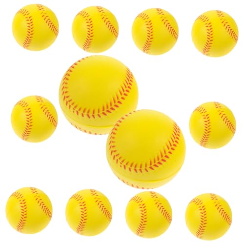 BESTonZON 12 Stück Schwamm Baseball Hüpfbälle Für Kinder Spielzeug Baseballball Springender Ball Softball Trainingsbälle Trainings Basebälle Zum Von Wettbewerbs Basebällen von BESTonZON