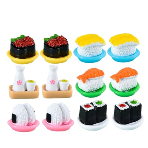 BESTonZON 12 Stück Simuliertes Japanisches Sushi Display Sushi Modell Modelle Sushi Modell Lebensmittelmodell Mini Requisite Mini Sushi Modell Kleines Sushi Modell von BESTonZON