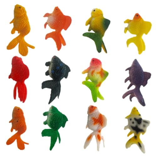 BESTonZON 12 Stück Teiliges Goldfisch figurinen Langlebigem PVC Realistische Meeres Tier Modelle Bunte Aquarium deko Edukatives Lernspielzeug für Zufällige Farben und Designs BESTonZON 12 Stück Teiliges Goldfisch figurinen Langlebigem PVC Realistische Meeres Tier Modelle Bunte Aquarium deko Edukatives Lernspielzeug für Zufällige Farben und Designs von BESTonZON