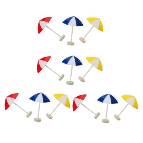 BESTonZON 12 Stück Teiliges Mini Strand Sonnenschirm Stabile Miniatur Deko für Puppenhaus Vielseitig als Handyhalter und Tischornament Farbige Stranddekorationsszenerie und Langlebig BESTonZON 12 Stück Teiliges Mini Strand Sonnenschirm Stabile Miniatur Deko für Puppenhaus Vielseitig als Handyhalter und Tischornament Farbige Stranddekorationsszenerie und Langlebig von BESTonZON