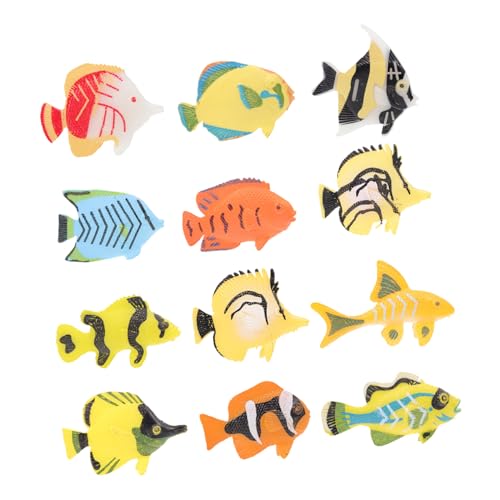 BESTonZON 12 Stück Teiliges Realistische Meereslebewesen Modelle aus Sicherem Bunte Tropische Fische Lernspielzeug zur Naturwissenschaftlichen Früherziehung für Fördert Vorstellungskraft BESTonZON 12 Stück Teiliges Realistische Meereslebewesen Modelle aus Sicherem Bunte Tropische Fische Lernspielzeug zur Naturwissenschaftlichen Früherziehung für Fördert Vorstellungskraft von BESTonZON