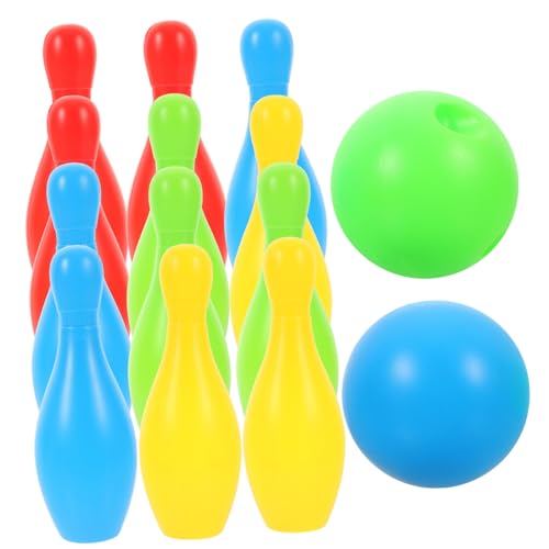 BESTonZON 12-teiliges Set Kinder Bowling Im Freien Outdoor-Spielzeug Für Kleinkinder Draußen Kinderspielzeug Kleinkindspielzeug Sportspielzeug Für Kleinkinder Bowlingspielzeug Für Kinder von BESTonZON