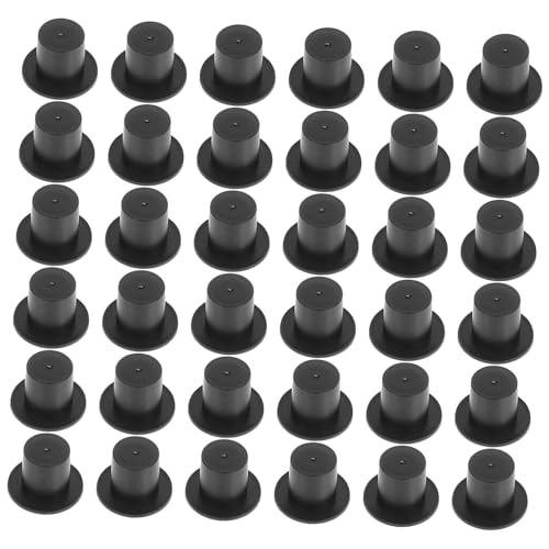 BESTonZON 120St Mini-Kappe bastelmaterial für bastelsets für decoratiuni craciun bastel material Mini-Sachen Mini-Zylinder Figur dekorative Zylinderhüte Mini-Hüte Plastik Black von BESTonZON