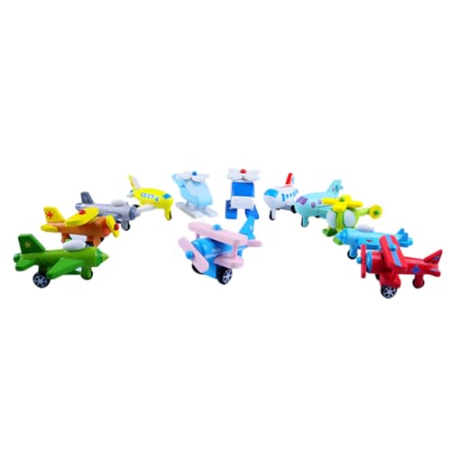 BESTonZON 12PCS Bunte Mini Flugzeug Spielzeugset Für Lernspielzeug Für Kreative Gestaltung Im Kinderzimmer Ideales Für Jungen Und ädchen von BESTonZON