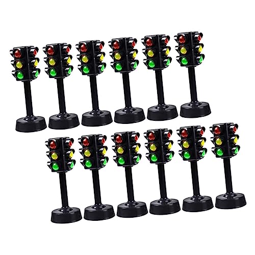 BESTonZON 12St Ampelmodell interessante Signallampe Ampelspielzeug Spielen interessante Lampe verkehrserziehung verkehrszeichen Spielzeug Ampel Spielzeug pädagogisches Spielzeug Abs Black von BESTonZON