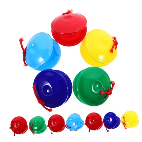 BESTonZON 12St Kastagnetten Glocken Musikinstrument Handklöppel Spielzeug Musikspielzeug kinderinstrumente Kinder musikinstrumente Schlaginstrument Kinder Musikinstrument Spielzeug PVC von BESTonZON