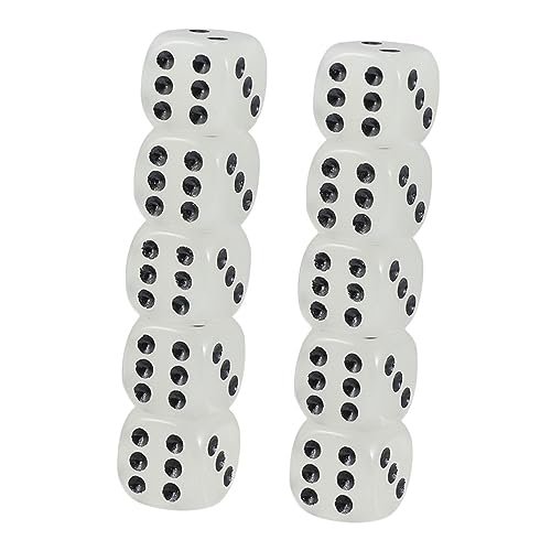 BESTonZON 12St Leuchtende Würfel esstisch deko Game of dice Geschenkidee Leuchtende Spielwürfel Rollenspiel Würfel Würfel-Requisiten leuchtende Requisiten Exquisite Würfel Acryl Black von BESTonZON