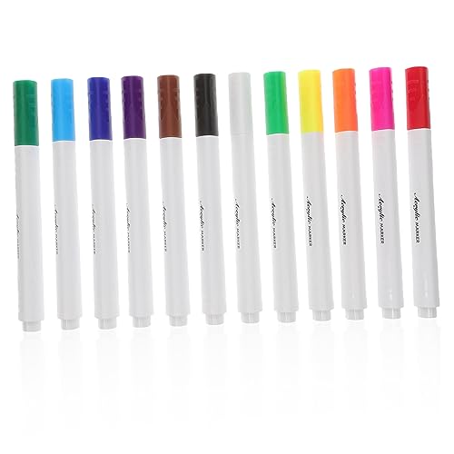 BESTonZON 12St Marker Acrylic Pen schreibkladde Painting zubehör pastellkreidestifte markierungsstift Acrylstift für Erwachsene Malstifte zeichnen Malstifte-Kit Scrapbooking-Farbstifte pp von BESTonZON