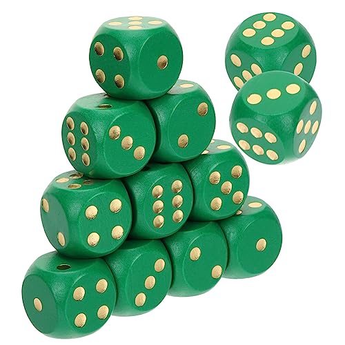 BESTonZON 12St Würfel Spielzeug настольные игры Toys spielwaren draußen St. Patrick's Day spielsachen st. Patrick st. Patrick Day Zubehör st. Patrick Partygeschenke Holz Green von BESTonZON