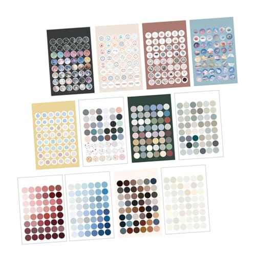 BESTonZON Bunte Punkte Aufkleber Für Tagebuch Kalender Und Scrapbooking Vielseitige Sticker Für Kreative Projekte Und Zur Dekoration Von Notizen Und Alben von BESTonZON