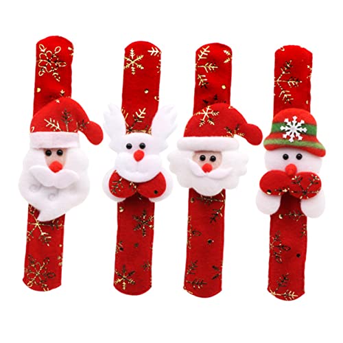 BESTonZON 12St Weihnachtsarmband Schneemann-Slap-Armbänder armbänder für kinder Kinderspielzeug Weihnachtssto Schlagarmband zu Weihnachten Junge Knopf von BESTonZON