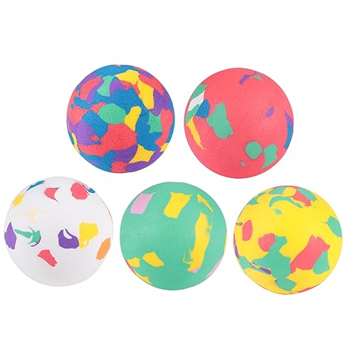 BESTonZON 12st Solider Sprungball Hüpfball Für Kinder Kleiner Hüpfball Lustiger Hüpfball Ballspielzeug Spielen Outdoor-Spielzeug Frecher Schlossball Springender Ball Flummi Colorful Eva von BESTonZON