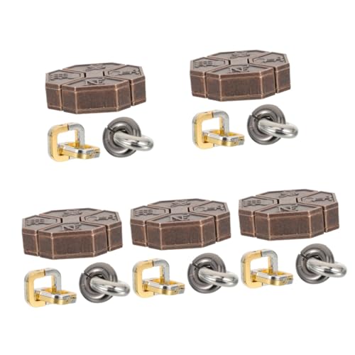 BESTonZON 15 STK Minsuo Denksportaufgaben für Erwachsene Puzzle für Erwachsene fokussiert gehirnjogging Spielset aus Holz Geschenke für Demenzkranke Rätsel Mann von BESTonZON