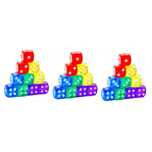 BESTonZON 150 STK solide Würfel farbwürfel Colour Cube spielewürfel Spielwürfel 6-seitige rote Würfel abgerundete Eckwürfel durchscheinende Würfel von BESTonZON