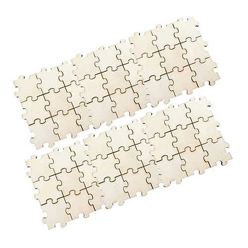 BESTonZON 150 Stück Puzzle-Spielzeug Puzzlespäne Aus Holz Holzpuzzle Bambus von BESTonZON