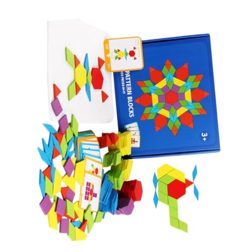 BESTonZON 155 Stück Lernspielzeug aus Holz basteln für Kinder bastelmaterial für Kinder holzbauklötze Kinder spielzeuge Toys Puzzle-Spielzeug aus Holz Holzspielzeug für Kinder Bambus von BESTonZON