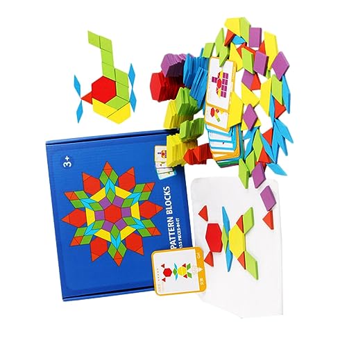 BESTonZON Intellectual Toys 155-teiliges Holzpuzzle Tangram-bausteine ​​für Jungen Und Mädchen Unterhaltsames Und Spannendes Lernwerkzeug Für Kleinkinder von BESTonZON