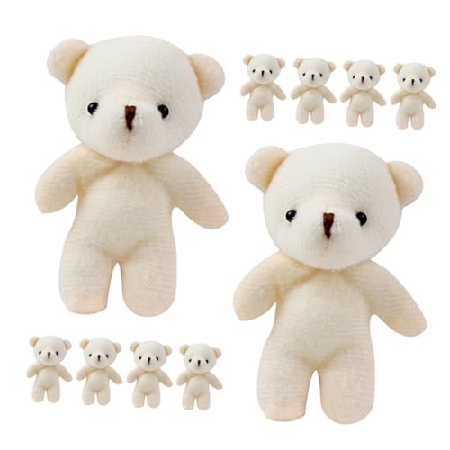 BESTonZON 15St Mini-Bär kuschelig cutermesserser zu Muttertag vakentienstagsgeschenk Little Bear Spielzeug tragen kleine Bärenspielzeuge Bärenspielzeug PP Baumwolle Beige von BESTonZON