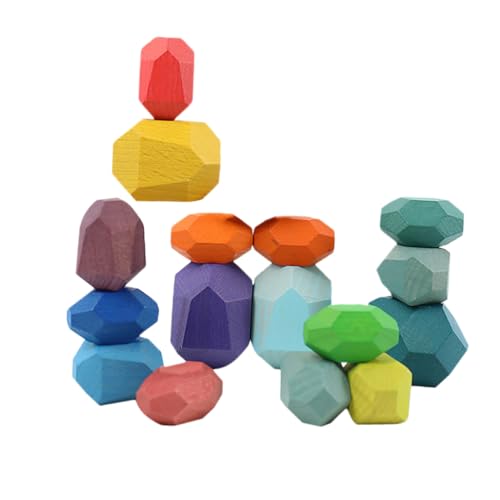 BESTonZON 16 Stück Teiliges Bunter Hochwertiger Holzbausteine aus Buche Stabil und Sicher für Kleinkinder Fördert Kreativität Feinmotorik und Logisches Denken Beim Stapeln und Bauen BESTonZON 16 Stück Teiliges Bunter Hochwertiger Holzbausteine aus Buche Stabil und Sicher für Kleinkinder Fördert Kreativität Feinmotorik und Logisches Denken Beim Stapeln und Bauen von BESTonZON