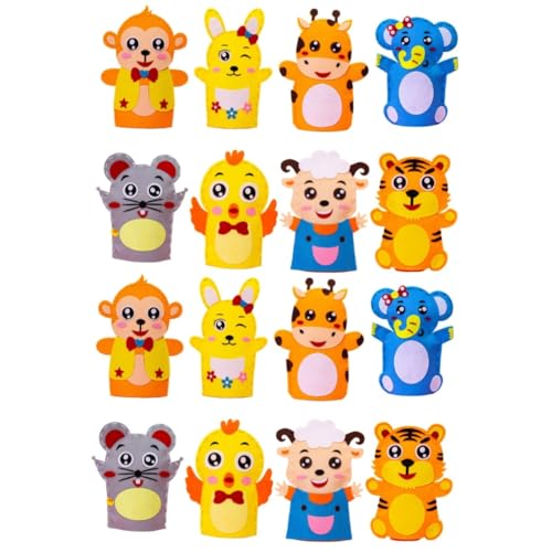 BESTonZON 16 Teiliges DIY Bastelset Handpuppen aus Filz Sicherer Nähset Cartoon Stoffmaterialien für Handgemachte Puppen Kreatives Kunsthandwerk für Kleinkinder und Mädchen BESTonZON 16 Teiliges DIY Bastelset Handpuppen aus Filz Sicherer Nähset Cartoon Stoffmaterialien für Handgemachte Puppen Kreatives Kunsthandwerk für Kleinkinder und Mädchen von BESTonZON