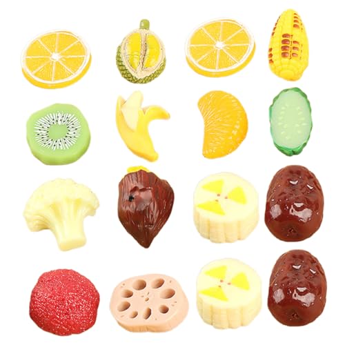 BESTonZON 16St Miniaturornamente Faux-Obst-Modell Realistisches Gemüse Mini-Mischgemüse Food-Modell Puppenhaus-Miniaturen Essen Gemüsemodelle gefälschte Gemüserequisiten Gemüse-Modell Harz von BESTonZON